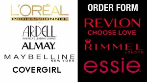 Cosmetics Order Form